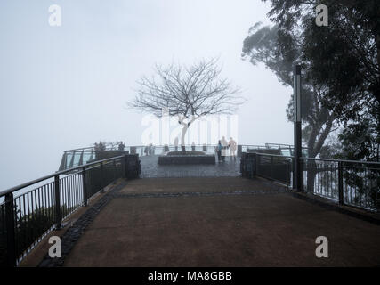 Skywalk und Blick auf Cabo Girao Steilklippe in Madiera Stockfoto