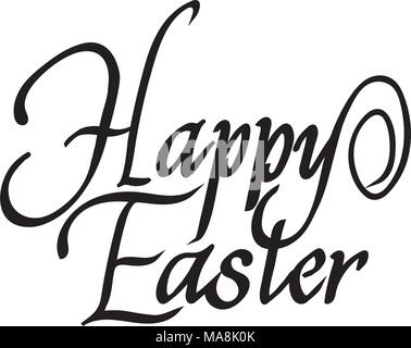 Frohe Ostern Hand gezeichnet Kalligraphie und Pinsel, Stift Schriftzug. Design für Urlaub Grußkarte und Einladung der Frohe Ostern Tag Stock Vektor