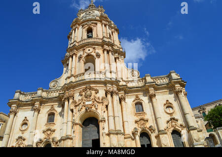 Dome von Saint George, Duomo di San Giorgio, Modica, Ragusa, Sizilien, Italien, Hintergrund Stockfoto