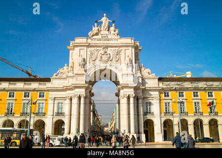 Praca tun Comrcio, Handel Platz in Englisch, ist lisbons Hauptplatz. Stockfoto