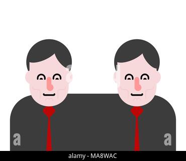 Business Partner. Siamesische Zwillinge. Abgesicherte Personen. Vector Illustration Stock Vektor