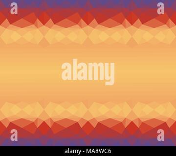 Abstrakten geometrischen Rahmen im Farbverlauf Gold (gelb), orange, rot, und Ultra Violett (lila) Farben. Vector Illustration, EPS 10. Stock Vektor
