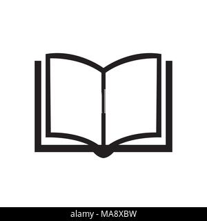 Buchsymbol isoliert auf weißem Hintergrund Stock Vektor