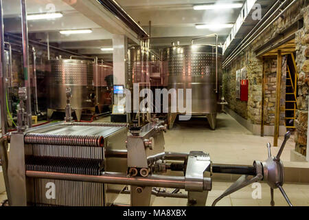 Region Krasnodar, Russland - 18. AUGUST 2013: Abrau-Durso Weingut Interieur in Russland Stockfoto