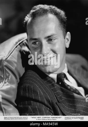 Keenan Wynn, Werbung, Portrait, auf - der Film", was als Nächstes, Corporal Hargrove?', MGM, 1945 Stockfoto