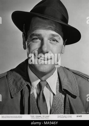 Gig Young, Werbung Portrait für den Film, "zu Jungen zu küssen', MGM, 1951 Stockfoto