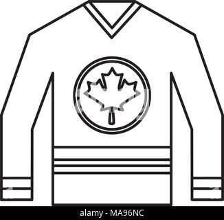 Kanadische jersey Hockey Sport nationale Stock Vektor
