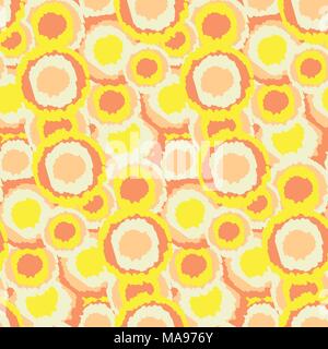 Nahtlose, sich wiederholendes Muster aus Kreisen von Hand gezeichnet Stock Vektor