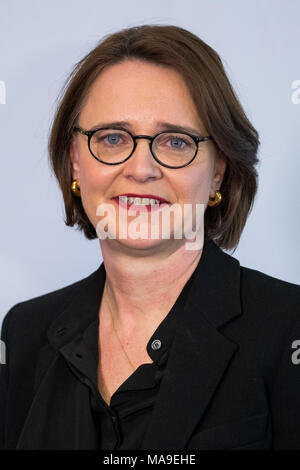 15 März 2018, Deutschland, Nürnberg: Bild von Annette Widmann-Mauz (CDU), designierte Integration Herr Kommissar, während der Integration der Minister Konferenz übernommen. Foto: Daniel Karmann/dpa Stockfoto