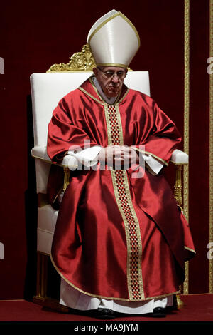 Vatikan, Vatikan. 30. Mrz, 2018. Papst Franziskus Nimmt An Der Feier