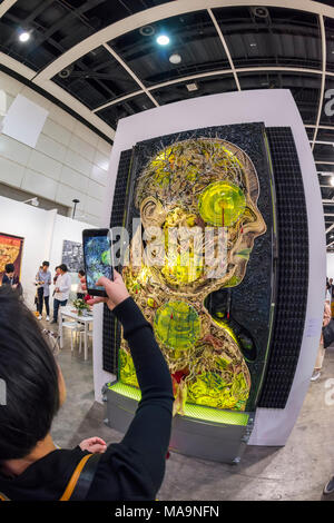 März 30th, 2018 - Ausstellungen an der Art Basel 2018 zeigen, an der Hong Kong Convention & Exhibition Centre, Wan Chai, Hong Kong. Stockfoto