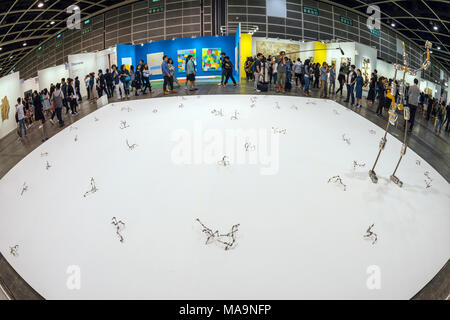 März 30th, 2018 - Ausstellungen an der Art Basel 2018 zeigen, an der Hong Kong Convention & Exhibition Centre, Wan Chai, Hong Kong. Stockfoto