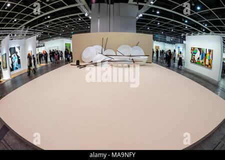 März 30th, 2018 - Ausstellungen an der Art Basel 2018 zeigen, an der Hong Kong Convention & Exhibition Centre, Wan Chai, Hong Kong. Stockfoto