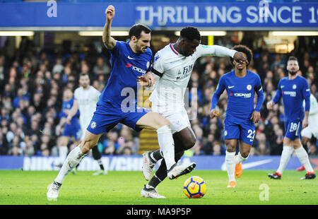 Mohamed Salah ein Tor in der Premier League Match zwischen Crystal Palace und Liverpool an Selhurst Park am 31. März 2018 in London, England. (Foto von Zed Jameson/phcimages.com) Stockfoto