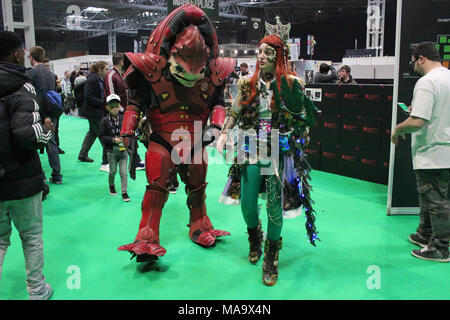 Birmingham, UK, 31. März 2018. Insomnia Gaming Festival, Birmingham NEC, UK, Samstag 31 März 2018, Rosanna Marie Saracino Saracino Credit: Rosanna/Alamy leben Nachrichten Stockfoto