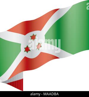 Burundi Flagge, Vektor, Abbildung Stock Vektor