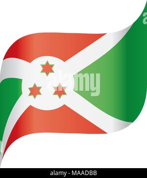 Burundi Flagge, Vektor, Abbildung Stock Vektor