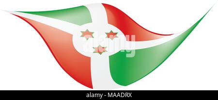 Burundi Flagge, Vektor, Abbildung Stock Vektor