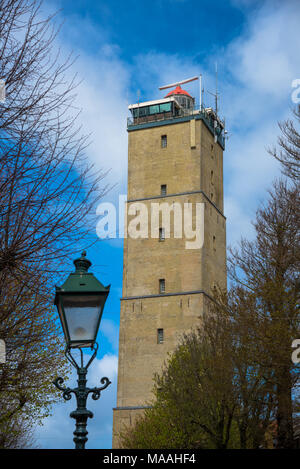 Dorf West-Terschelling mit Leuchtturm Brandaris, Terschelling, Niederlande Stockfoto