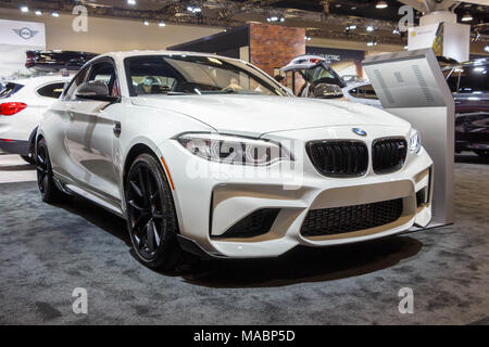 Vancouver, Kanada - März 2018: BMW M2 Coupé, 2018 Vancouver Auto Show genommen Stockfoto