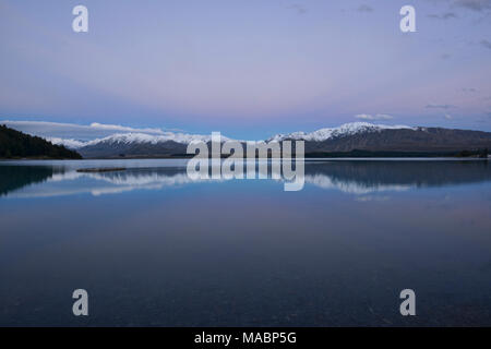 Abendrot, Lake Tekapo, Neuseeland Stockfoto