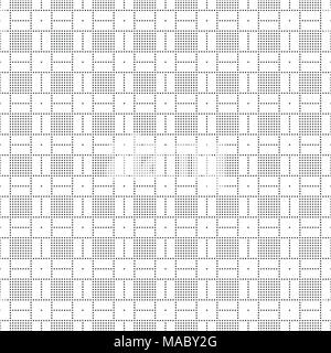 Checkered nahtlose Muster. Stilvolle, moderne kleine gepunktete Textur. Regelmäßig wiederkehrende gestrichelten Quadrate. Vektor Zusammenfassung nahtlose Hintergrund. Zeitgenössische Stock Vektor