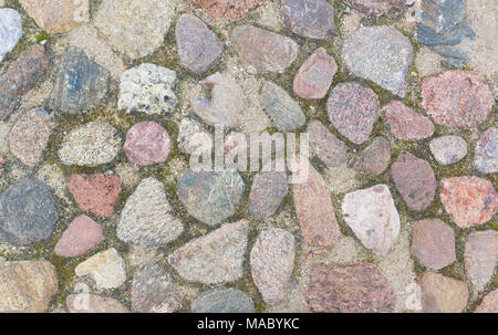 Die Steine sind in einem chaotischen Reihenfolge angeordnet sind und eine Textur Stockfoto