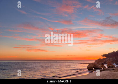 Olhos d'Agua Felsen Sonnenuntergang Stockfoto