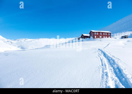 Der DNT-Hütte Sulitjelma, Norwegen Stockfoto