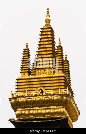 Golden Tower von Jing'an Tempel, Shanghai, China Stockfoto