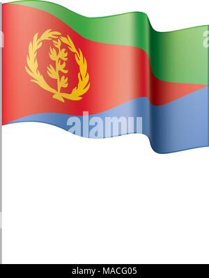 Eritrea Flagge, Vektor, Abbildung Stock Vektor