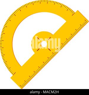 Bunte cartoon Winkel Winkelmesser. Bildung Thema Vector Illustration für Geschenkkarte Zertifikat Banner, Aufkleber, Abzeichen, Zeichen, Stempel, Logo, Beschriftung, Symbol Stock Vektor