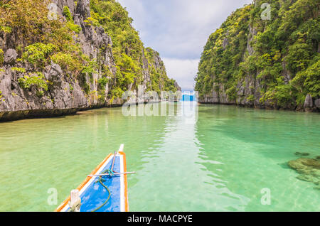 Die grosse Lagune in El Nido Palawan Philippinen Stockfoto