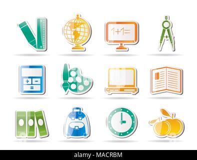 Schule und Bildung Ikonen - Vektor Icon-set Stock Vektor