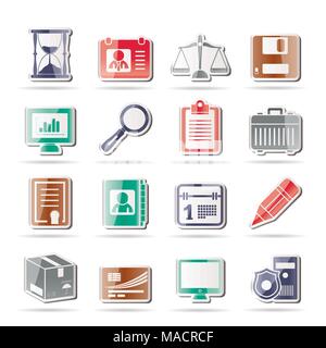 Business und Office Icons-Vektor Icon Set Stock Vektor