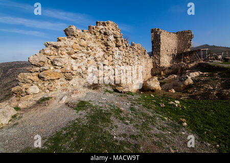 Ruinen der Genueser Cembalo Festung. Balaklawa, Krim. Stockfoto