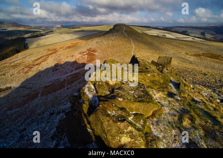 Crook Hill im Winter, Bamford, der Peak District, England (5) Stockfoto