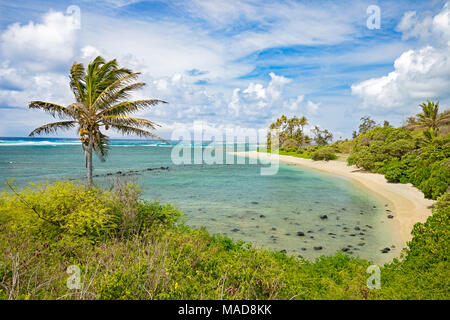 20 Mile Beach auf der Insel Molokai, Hawaii, Vereinigte Staaten von Amerika, Pazifik. Stockfoto