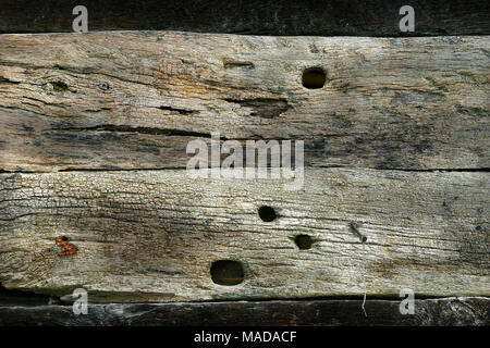 Textur des alten Holzleisten Stockfoto