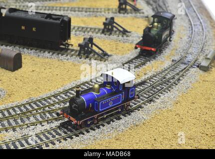 Jintys Modelleisenbahn Stockfoto