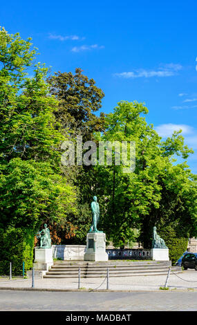 Straßburg, Johann Wolfgang Goethe Denkmal des Bildhauers Ernst Waegener 1904, Neustadt, Elsass, Frankreich, Europa, Stockfoto