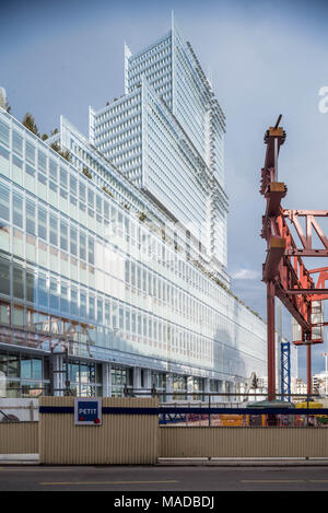 Frankreich, Paris, 31. März 2018: Paris neue Gericht - Nouveau Palais de justice de Paris, von Renzo Paino building Workshop konzipiert Stockfoto