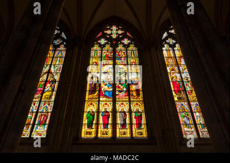 Köln, Deutschland - 11. SEPTEMBER 2016: Blick auf die Römisch-katholische Kathedrale Kolner Dom, Welterbe - Deutschland Stockfoto