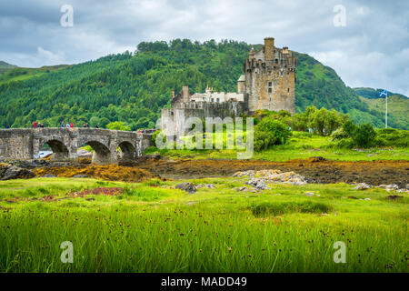 Eilean Donan Castle in den schottischen Highlands. Stockfoto