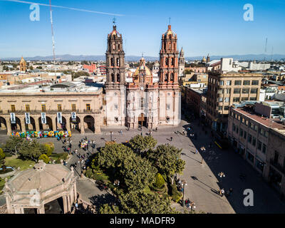 Kathedrale von San Luis Potosí, die Plaza de las Armas, San Luis Potosi, Mexiko Stockfoto