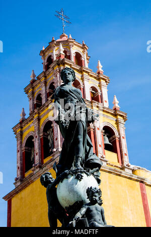 El Estado de Guanajuato, Basilika Colegiata de Nuestra Señora de Guanajuato, oder die Basilika Unserer Lieben Frau von Guanajuato, Mexiko Stockfoto