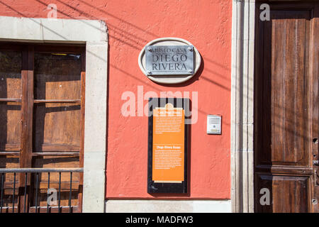 Home von Diego Rivera Museum, Guanajuato, Mexiko Stockfoto