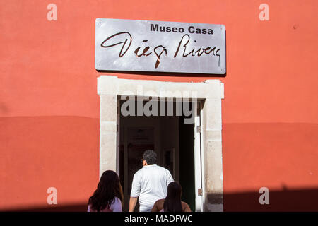 Home von Diego Rivera Museum, Guanajuato, Mexiko Stockfoto