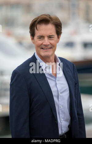 Kyle MacLachlan nehmen an der Fotoshooting bei der MIPCOM 2016 im Palais de Festivals © ifnm Stockfoto