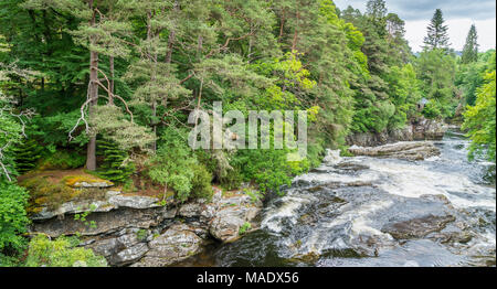 Invermoriston fällt in der Nähe von Fort Augustus, auf dem Loch Ness, Scottish Highlands. Stockfoto